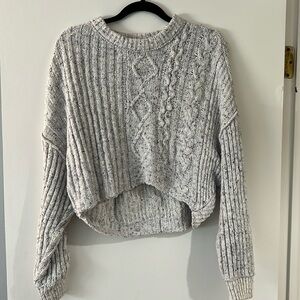 Free People Blue Cable Knit slouchy sweater
